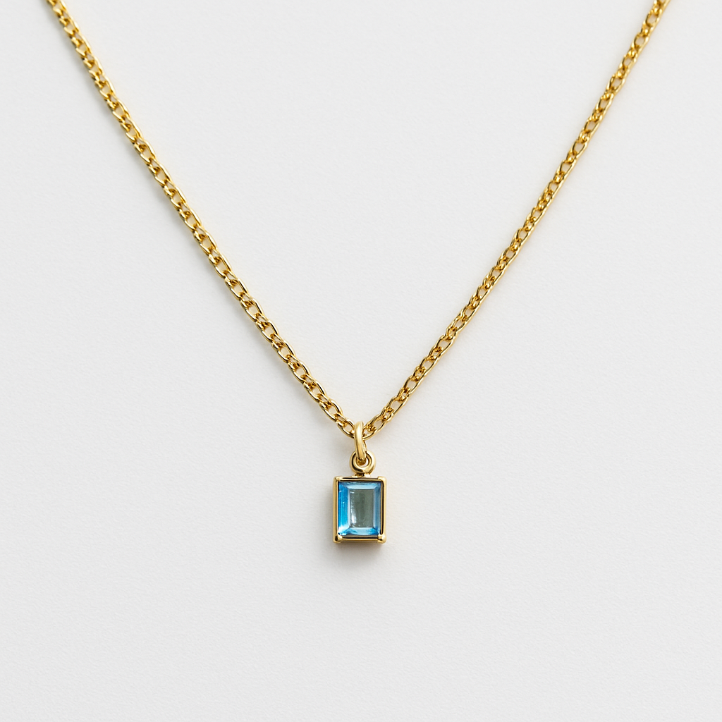 Collana con Catenina Placcata Oro 18k e Ciondolo con Zirconi Colorati  Gioiello Elegante, Brillante e Perfetto per Ogni Occasione, chic