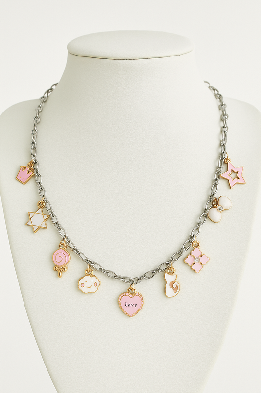 COLLANA Oval Texture – Oro / Argento - Personalizzabile Con Charm