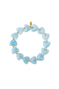 Bracciale elastico con perline a forma di cuore