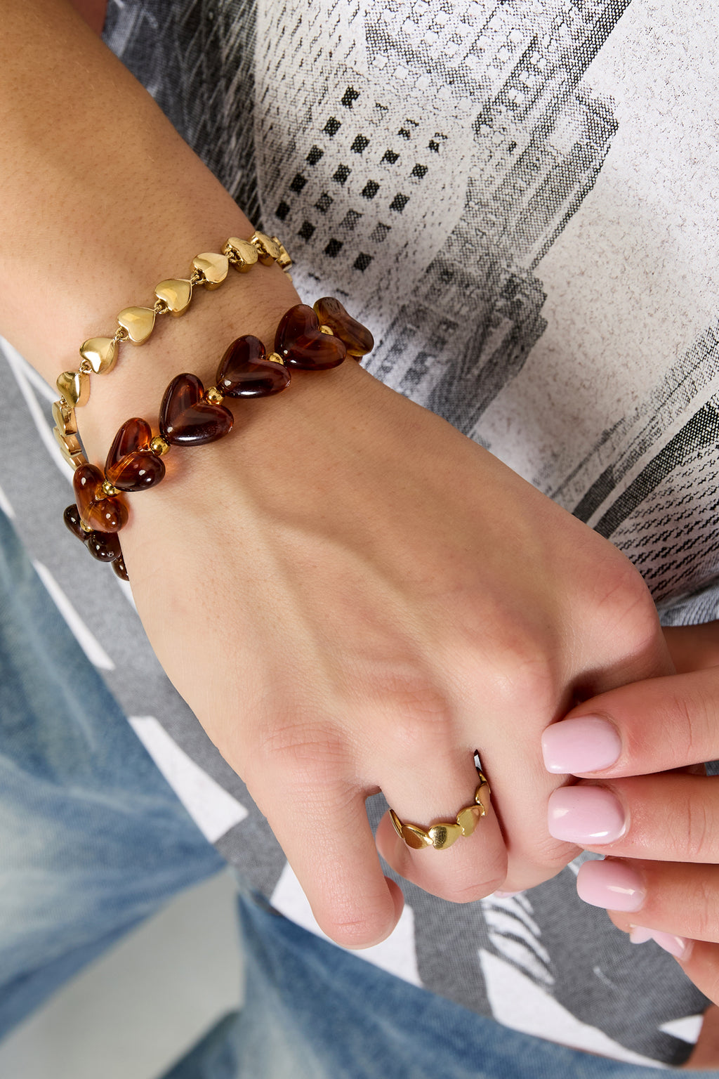 Bracciale Perle Cuore