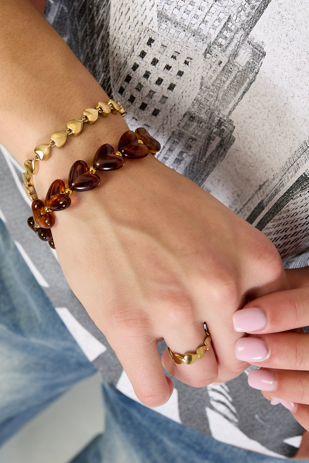 Bracciale Perle Cuore