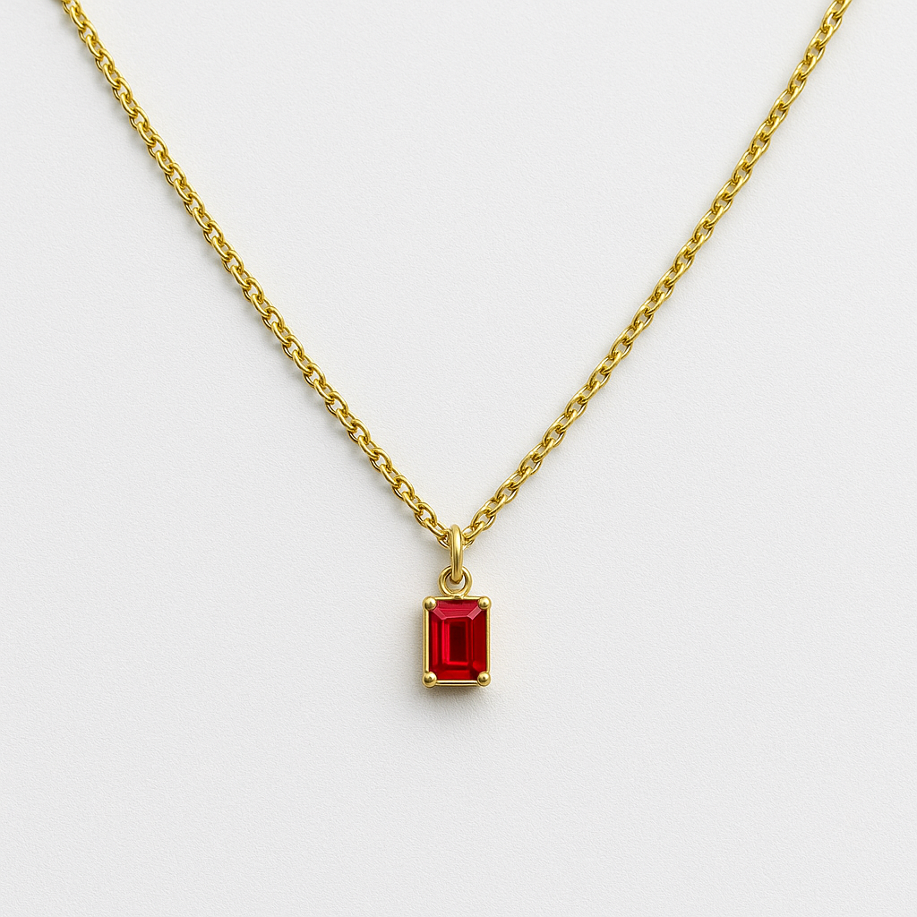 Collana con Catenina Placcata Oro 18k e Ciondolo con Zirconi Colorati  Gioiello Elegante, Brillante e Perfetto per Ogni Occasione, chic