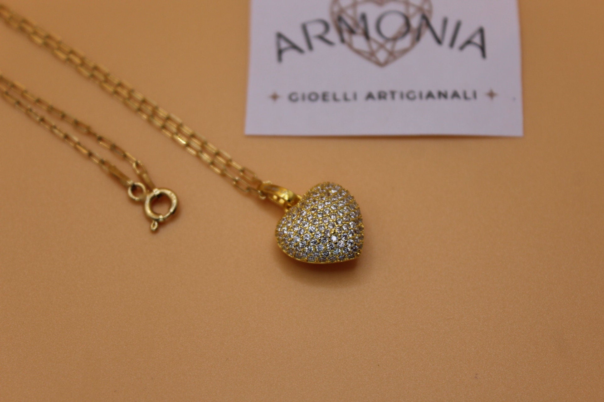 Collana Cuore con Zirconi / ORO