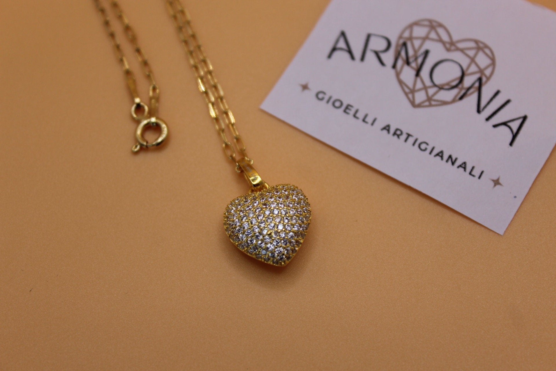 Collana Cuore con Zirconi / ORO