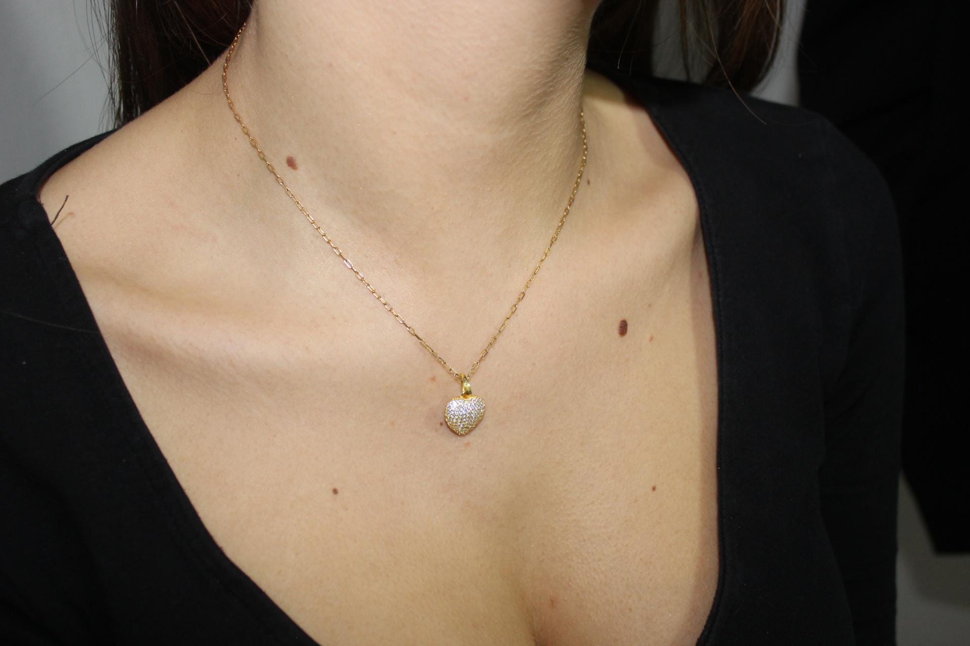 Collana Cuore con Zirconi / ORO