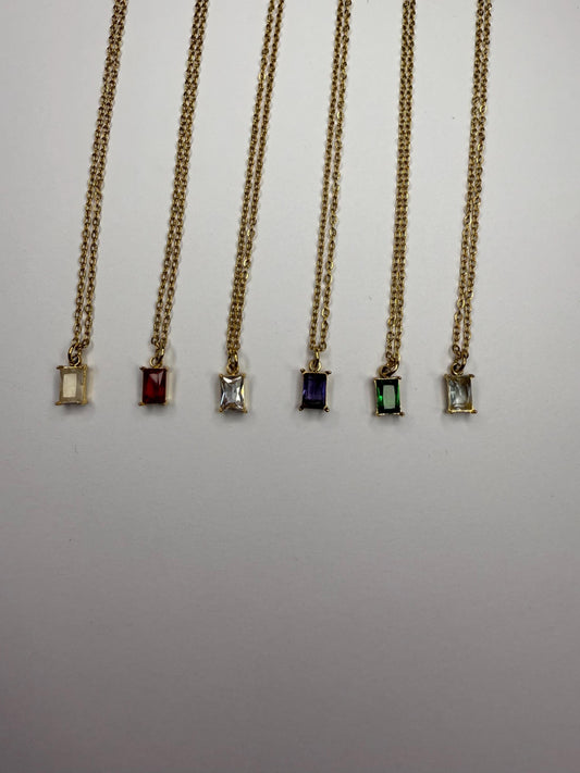 Collana con Catenina Placcata Oro 18k e Ciondolo con Zirconi Colorati  Gioiello Elegante, Brillante e Perfetto per Ogni Occasione, chic